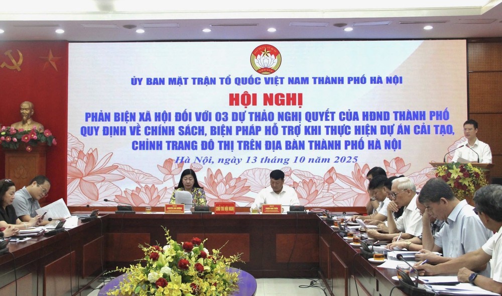 Đóng góp ý kiến đối với 3 dự thảo nghị quyết về cải tạo, chỉnh trang đô thị ở Thủ đô - Ảnh 1.