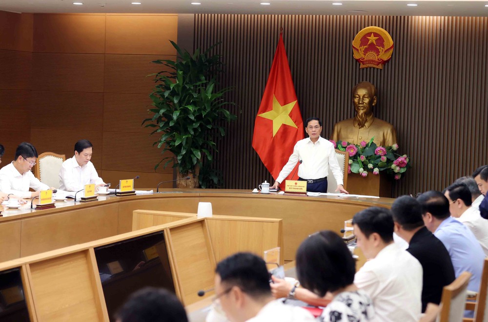 Phó Thủ tướng Chính phủ Bùi Thanh Sơn chủ trì phiên họp của Ban Chỉ đạo Lễ mở ký Công ước Hà Nội - Ảnh 1.