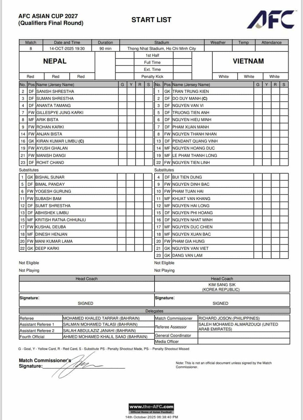 TRỰC TIẾP bóng đá Việt Nam vs Nepal 19h30 hôm nay: Thủ môn Trung Kiên bắt chính - Ảnh 3.