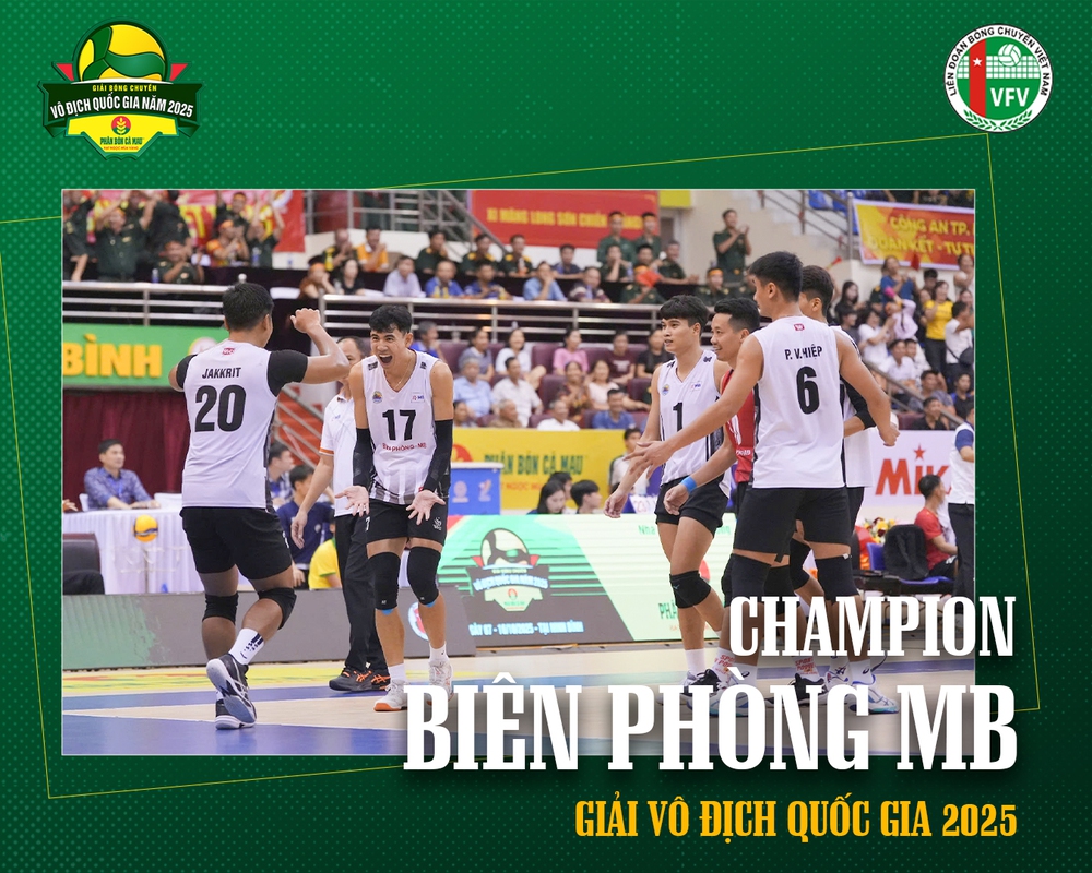 Biên Phòng MB khép lại mùa giải 2025 với chức VĐQG cùng kỳ tích toàn thắng 15 trận đấu trong cả mùa giải, vô địch cả 3 giải đấu đã tham dự