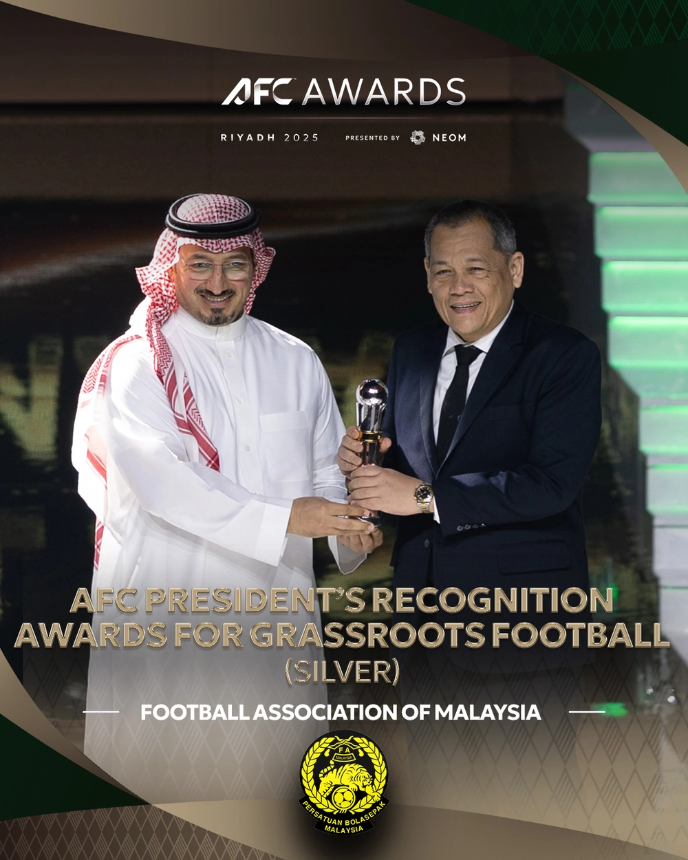 LĐBĐ Malaysia chính thức nhận giải thưởng cao quý của AFC, Thái Lan và Lào cũng được vinh danh - Ảnh 1.