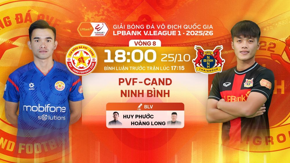 Lịch thi đấu bóng đá hôm nay 25/10: Ninh Bình tiếp tục 'độc cô cầu bại'? - Ảnh 1. Lịch thi đấu bóng đá hôm nay