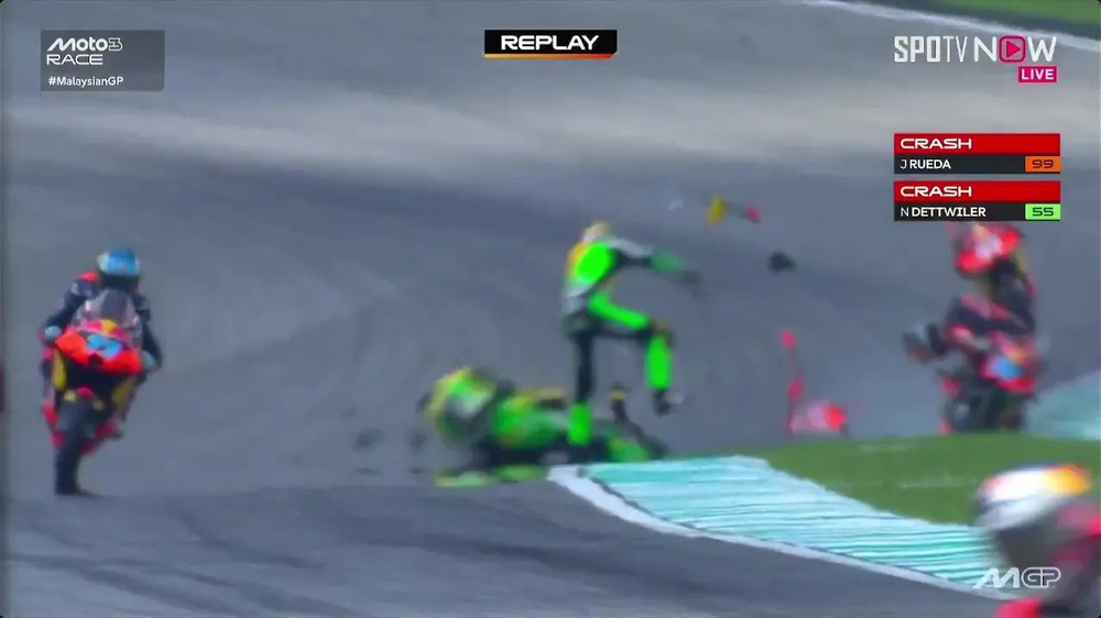 Hai tay đua MotoGP gặp tai nạn kinh hoàng trước giờ bắt đầu - Ảnh 1. Hai tay đua MotoGP gặp tai nạn kinh hoàng trước giờ bắt đầu - Ảnh 1.