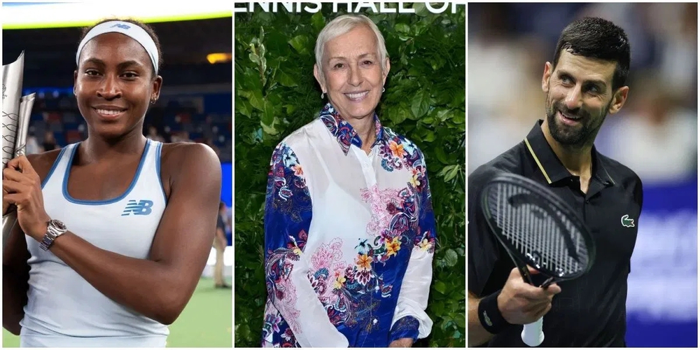 Coco Gauff được huyền thoại Martina Navratilova (giữa) so sánh với Djokovic Coco Gauff được huyền thoại Martina Navratilova (giữa) so sánh với Djokovic