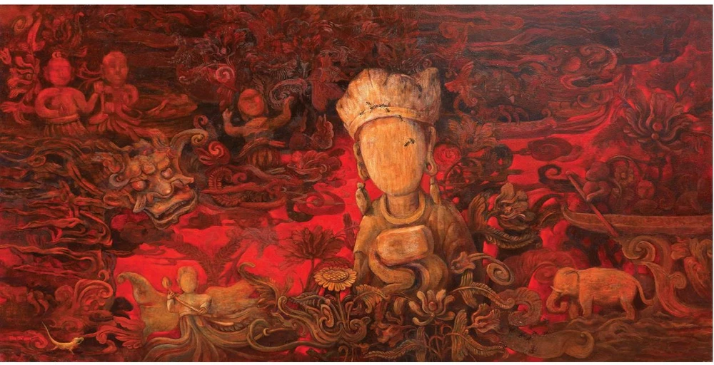 Khi họa sĩ đương đại &quot;kể chuyện&quot; đình cổ xứ Đoài - Ảnh 3.