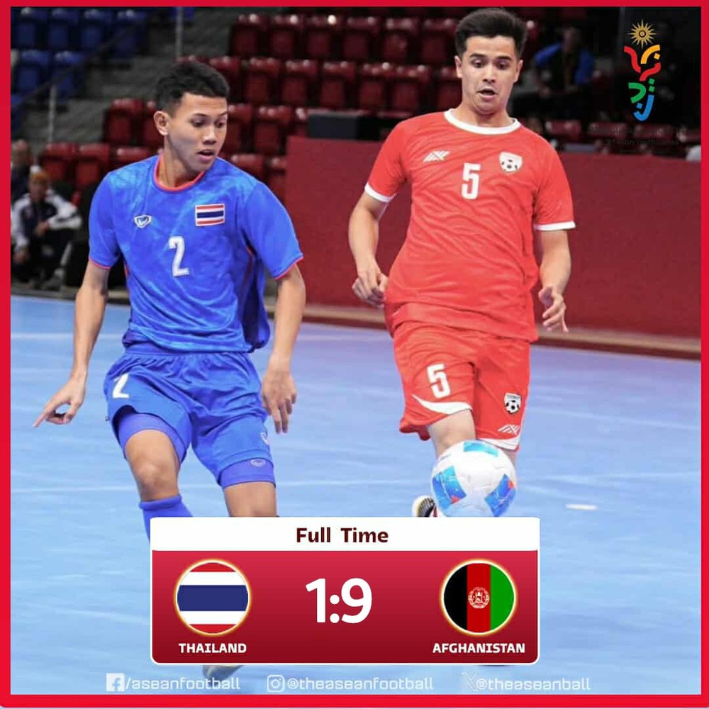 U17 Thái Lan đã trải qua một trận bán kết futsal đầy ác mộng tại Đại hội Thanh niên châu Á 2025 khi thất thủ 1-9 trước U17 Afghanistan U17 Thái Lan đã trải qua một trận bán kết futsal đầy ác mộng tại Đại hội Thanh niên châu Á 2025 khi thất thủ 1-9 trước U17 Afghanistan