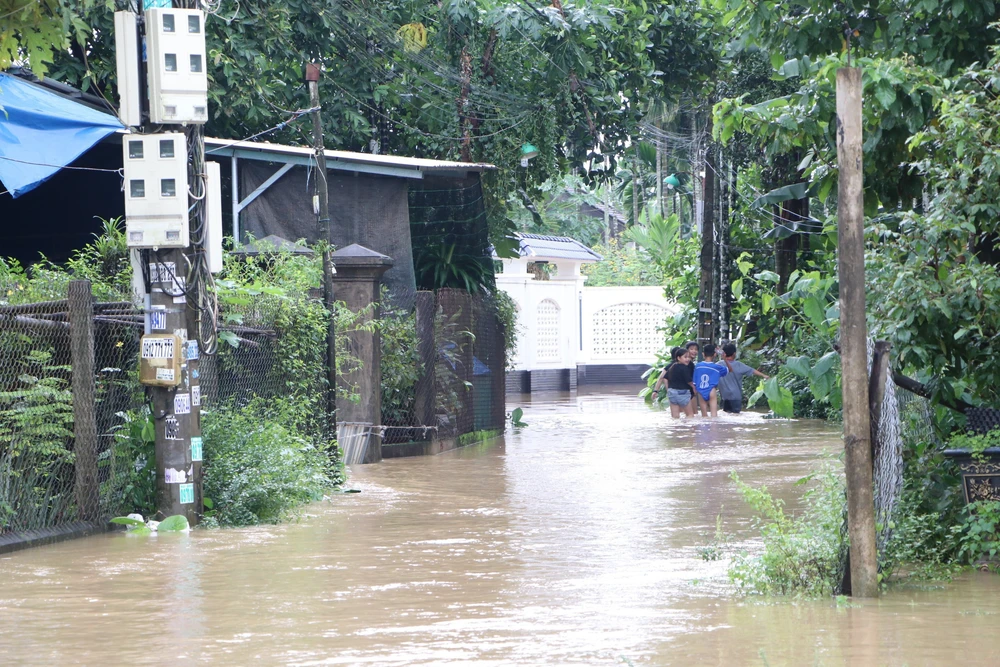 Quảng Ngãi: Mưa lũ gây ngập, chia cắt nhiều nơi - Ảnh 5. Quảng Ngãi: Mưa lũ gây ngập, chia cắt nhiều nơi - Ảnh 5.