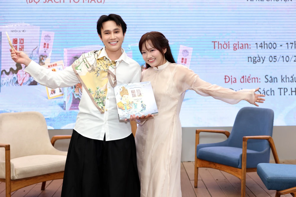 Huỳnh Lập, Lê Nhân mừng “Vẽ kể chuyện” ra mắt sách Huyền tích dân gian - Ảnh 3.