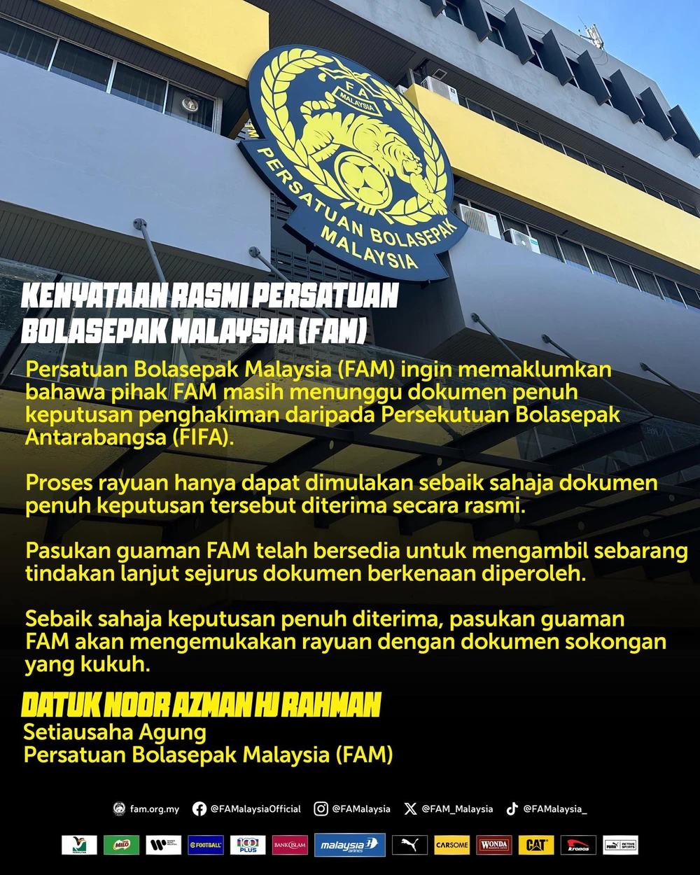 LĐBĐ Malaysia đưa thông báo cuối cùng về việc kháng cáo lên FIFA - Ảnh 1.