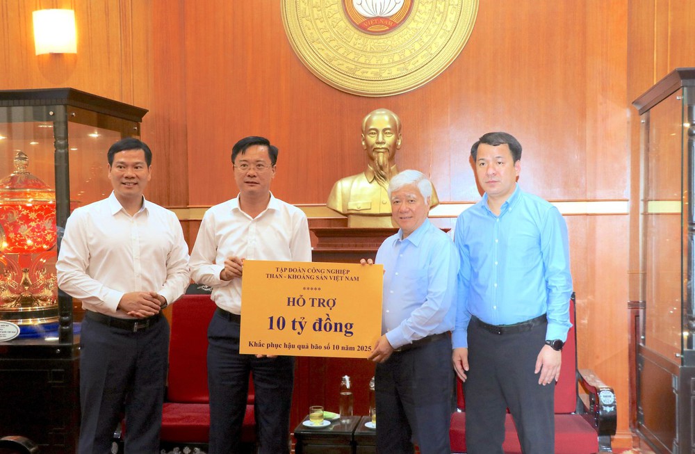 TKV hỗ trợ 10 tỷ đồng ủng hộ công tác khắc phục hậu quả bão số 10 năm 2025