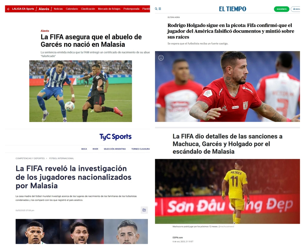 Báo chí thế giới lên tiếng khi FIFA tung bằng chứng về việc LĐBĐ Malaysia giả mạo giấy tờ cho dàn sao nhập tịch  - Ảnh 1.