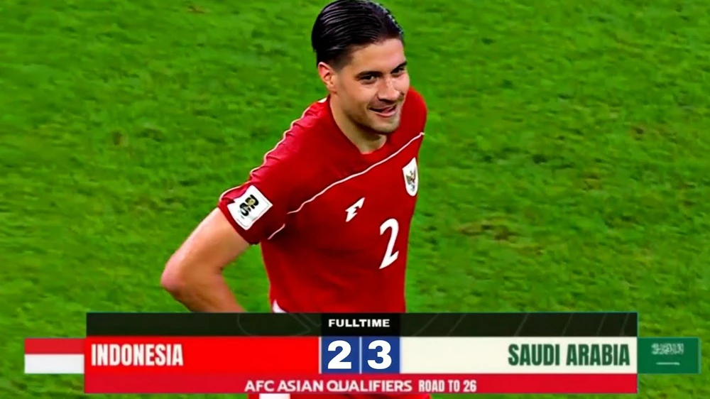 Indonesia thua đau Saudi Arabia trong trận cầu kịch tính có 3 quả phạt đền, 1 thẻ đỏ  - Ảnh 1.