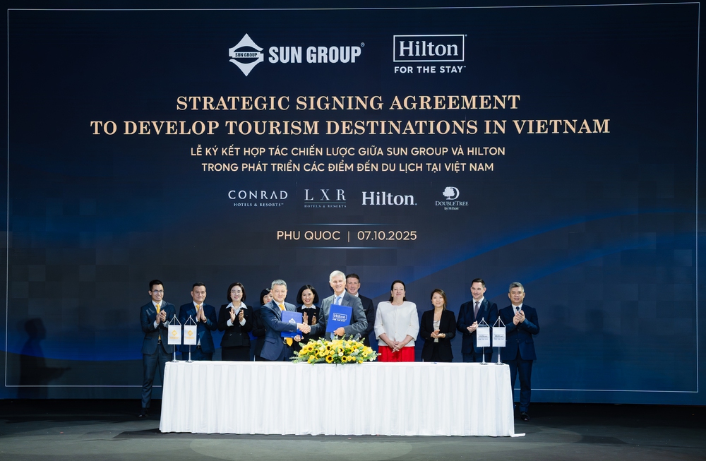 Lãnh đạo cao cấp nhất Tập đoàn Hilton tới Việt Nam, ký kết hợp tác chiến lược với Tập đoàn Sun Group - Ảnh 1.