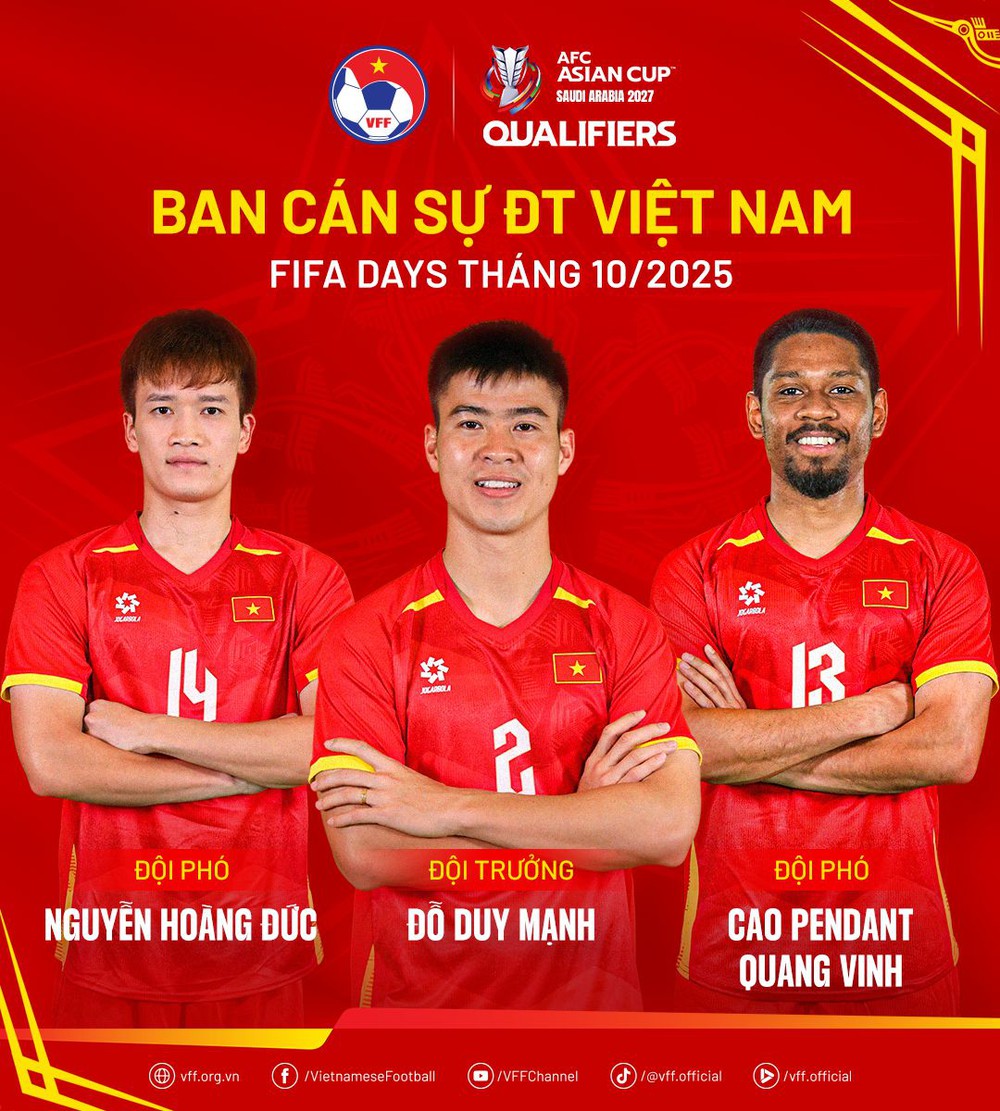 Duy Mạnh làm đội trưởng, Hoàng Đức và Cao Quang Vinh giữ vai trò đội phó tuyển Việt Nam - Ảnh 1.