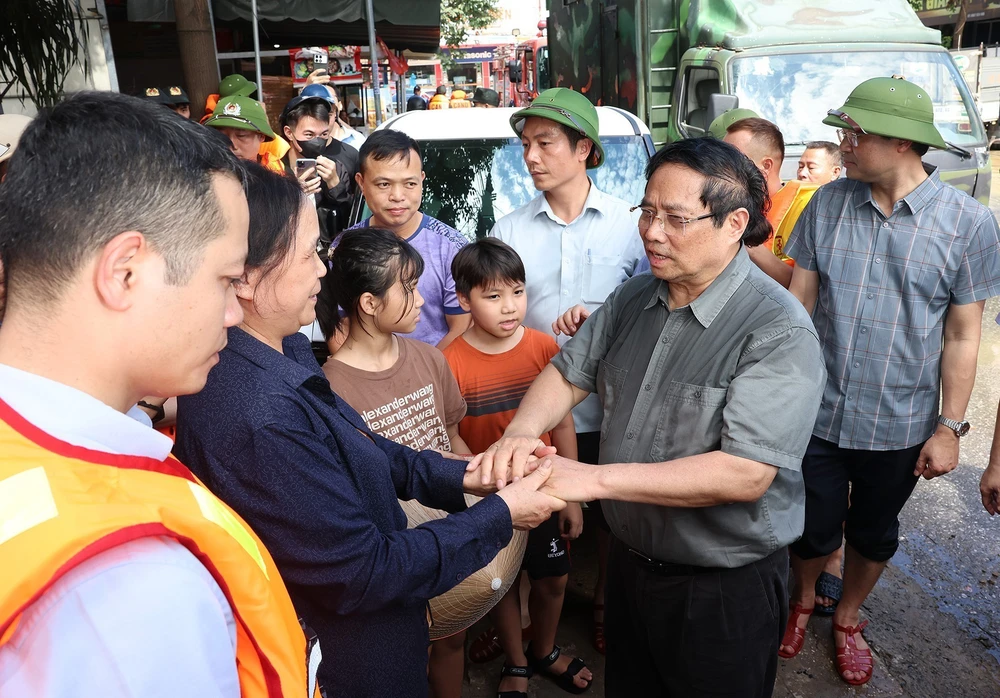 Thủ tướng Phạm Minh Chính tới Thái Nguyên thăm hỏi người dân, chỉ đạo khắc phục hậu quả mưa lũ  - Ảnh 3.