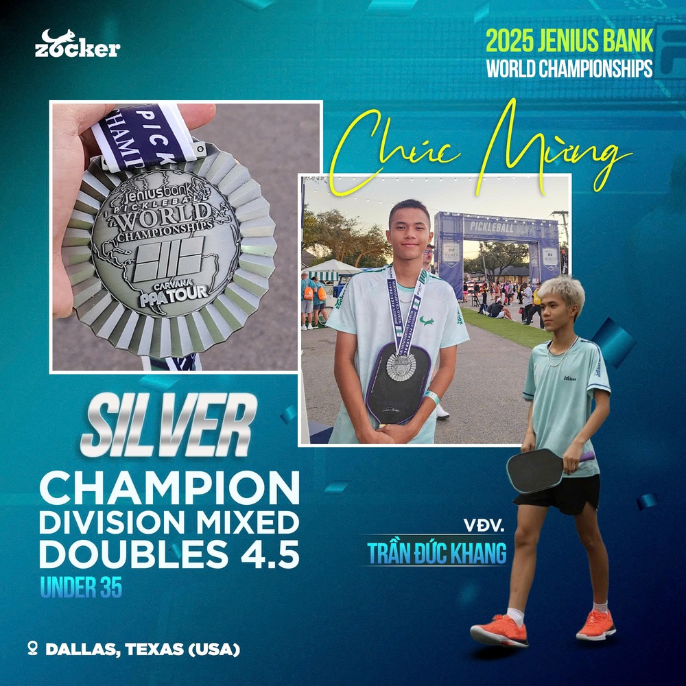 Tay vợt 14 tuổi của Việt Nam xuất sắc giành HCB Giải vô địch pickleball trẻ thế giới - Ảnh 1.