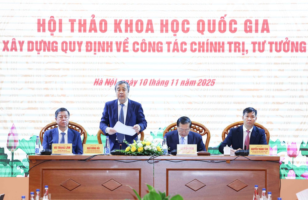 Hội thảo khoa học quốc gia “Xây dựng Quy định về công tác chính trị, tư tưởng” - Ảnh 3.