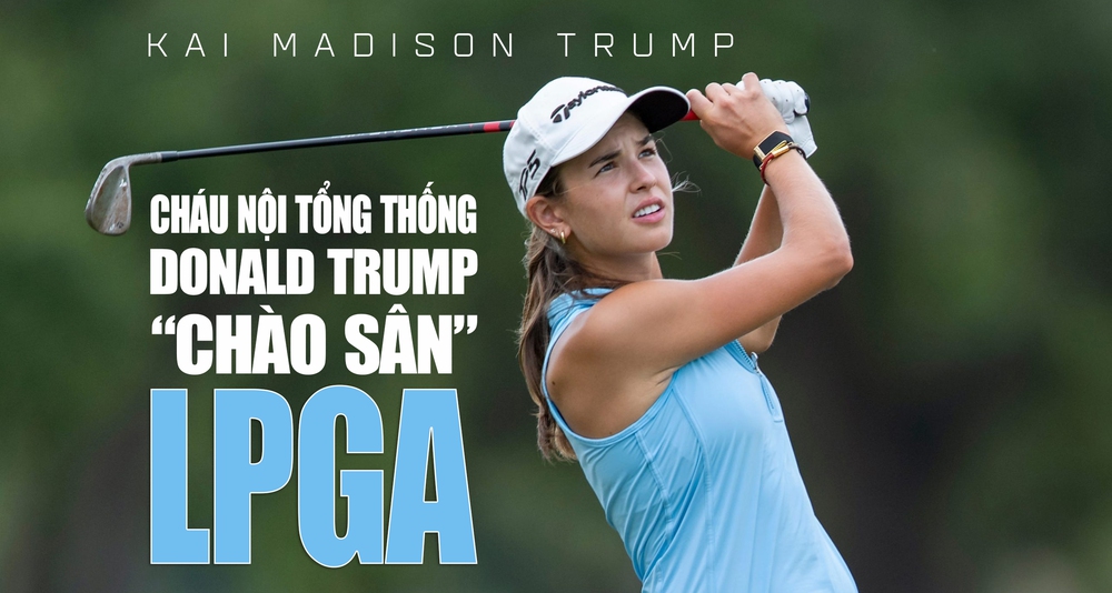 Cháu nội Tổng thống Donald Trump "chào sân" LPGA - Ảnh 1. Cháu nội Tổng thống Donald Trump "chào sân" LPGA - Ảnh 1.