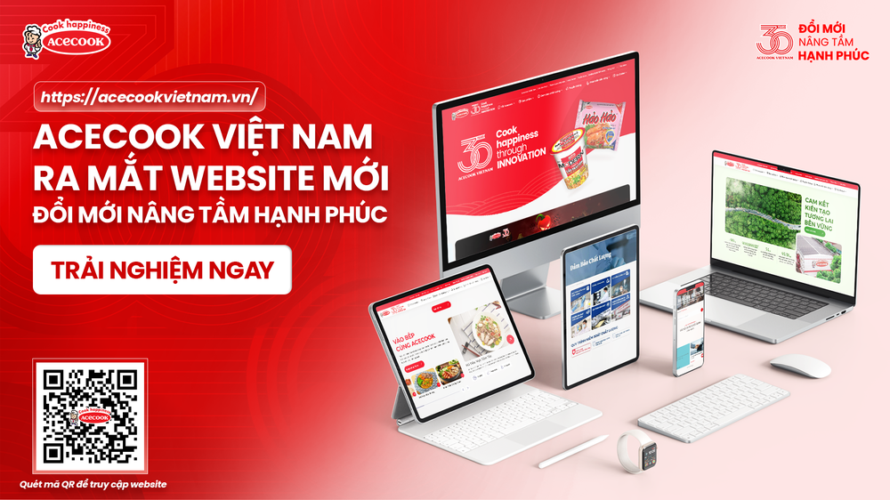 Acecook Việt Nam ra mắt Website mới nhân dịp 30 năm ngày bán hàng đầu tiên - Ảnh 1. Acecook Việt Nam ra mắt Website mới nhân dịp 30 năm ngày bán hàng đầu tiên - Ảnh 1.