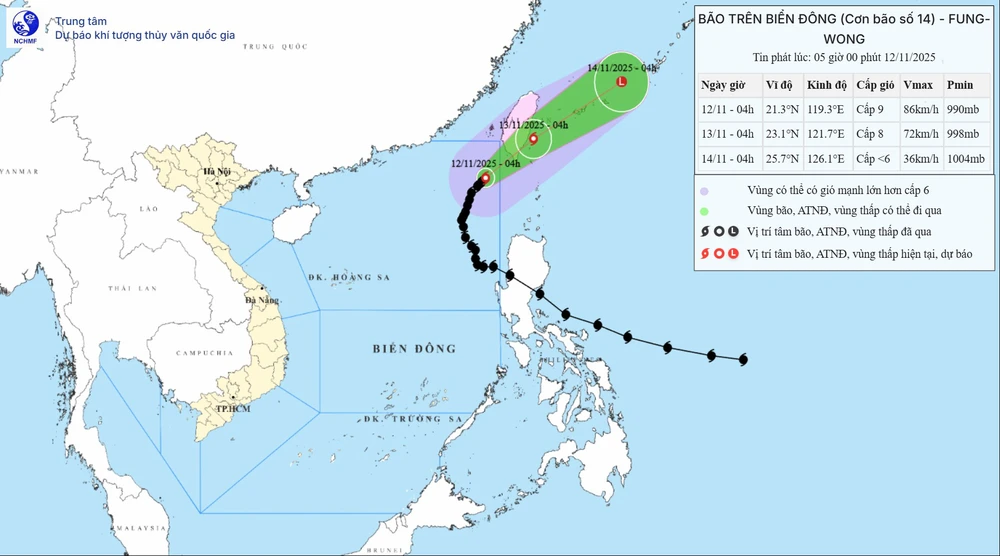 Bão số 14 đổi hướng, Bắc Bộ không khí lạnh tăng cường - Ảnh 1.