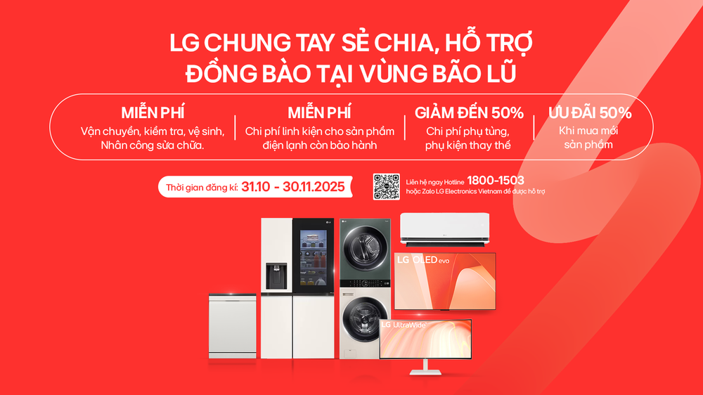 LG mở rộng chương trình kiểm tra, sửa chữa thiết bị đến 11 tỉnh, thành miền Trung - Ảnh 1. LG mở rộng chương trình kiểm tra, sửa chữa thiết bị đến 11 tỉnh, thành miền Trung - Ảnh 1.