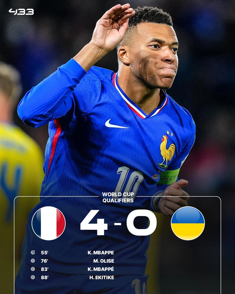 Kết quả bóng đá: ĐT Pháp đoạt vé dự World Cup, Ronaldo nhận thẻ đỏ khi Bồ Đào Nha thua sốc - Ảnh 2. Kết quả bóng đá: ĐT Pháp đoạt vé dự World Cup, Ronaldo nhận thẻ đỏ khi Bồ Đào Nha thua sốc - Ảnh 2.