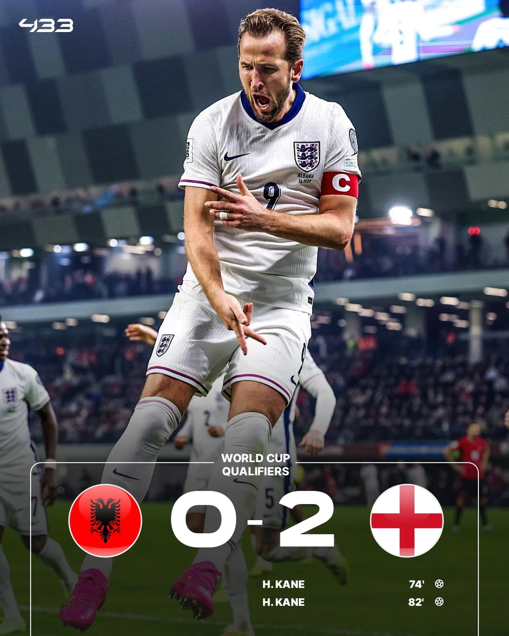 Vòng loại World Cup 2026: Tuyển Anh có thành tích hoàn hảo, người "đóng thế" cho Mbappe ghi bàn - Ảnh 1. Vòng loại World Cup 2026: Tuyển Anh có thành tích hoàn hảo, người "đóng thế" cho Mbappe ghi bàn - Ảnh 1.