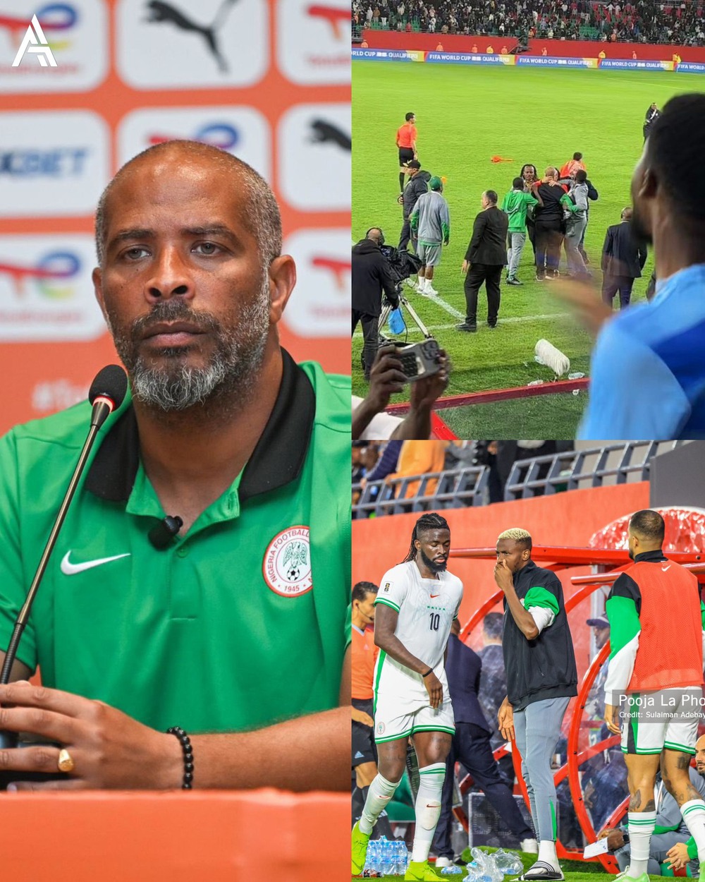 HLV Nigeria tố ĐT Congo dùng 'bùa ngải' trong loạt sút luân lưu tại vòng play-off World Cup 2026 - Ảnh 1. HLV Nigeria tố ĐT Congo dùng 'bùa ngải' trong loạt sút luân lưu tại vòng play-off World Cup 2026 - Ảnh 1.