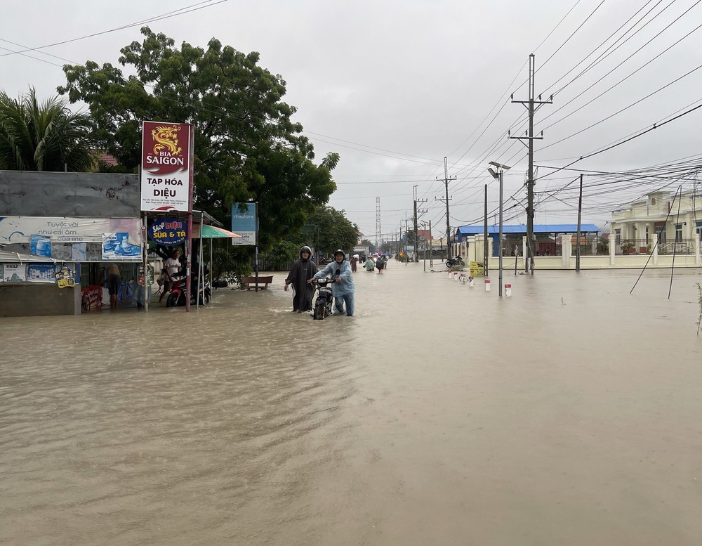 Nhiều địa phương ở phía Nam Khánh Hòa bị ngập sâu do mưa lũ - Ảnh 6. Nhiều địa phương ở phía Nam Khánh Hòa bị ngập sâu do mưa lũ - Ảnh 6.