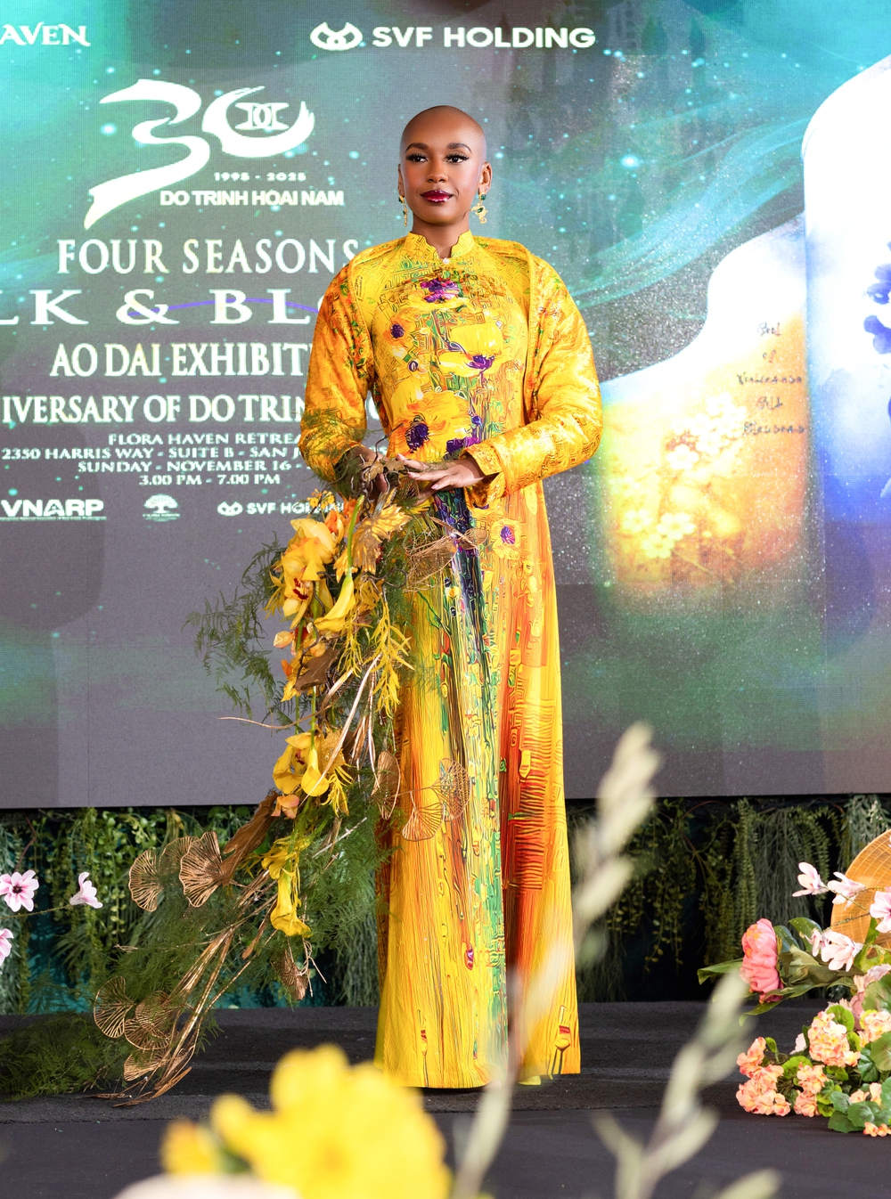 Quảng bá Áo dài Việt Nam: NTK Đỗ Trịnh Hoài Nam mang bộ sưu tập &quot;Tứ bình hoa lụa&quot; trình diễn tại Mỹ - Ảnh 2.
