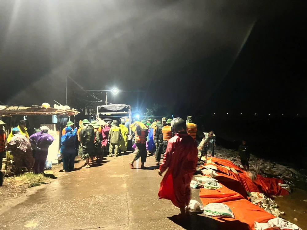 Đà Nẵng: Trắng đêm giữ bờ kè An Lương trước lũ lớn - Ảnh 2.