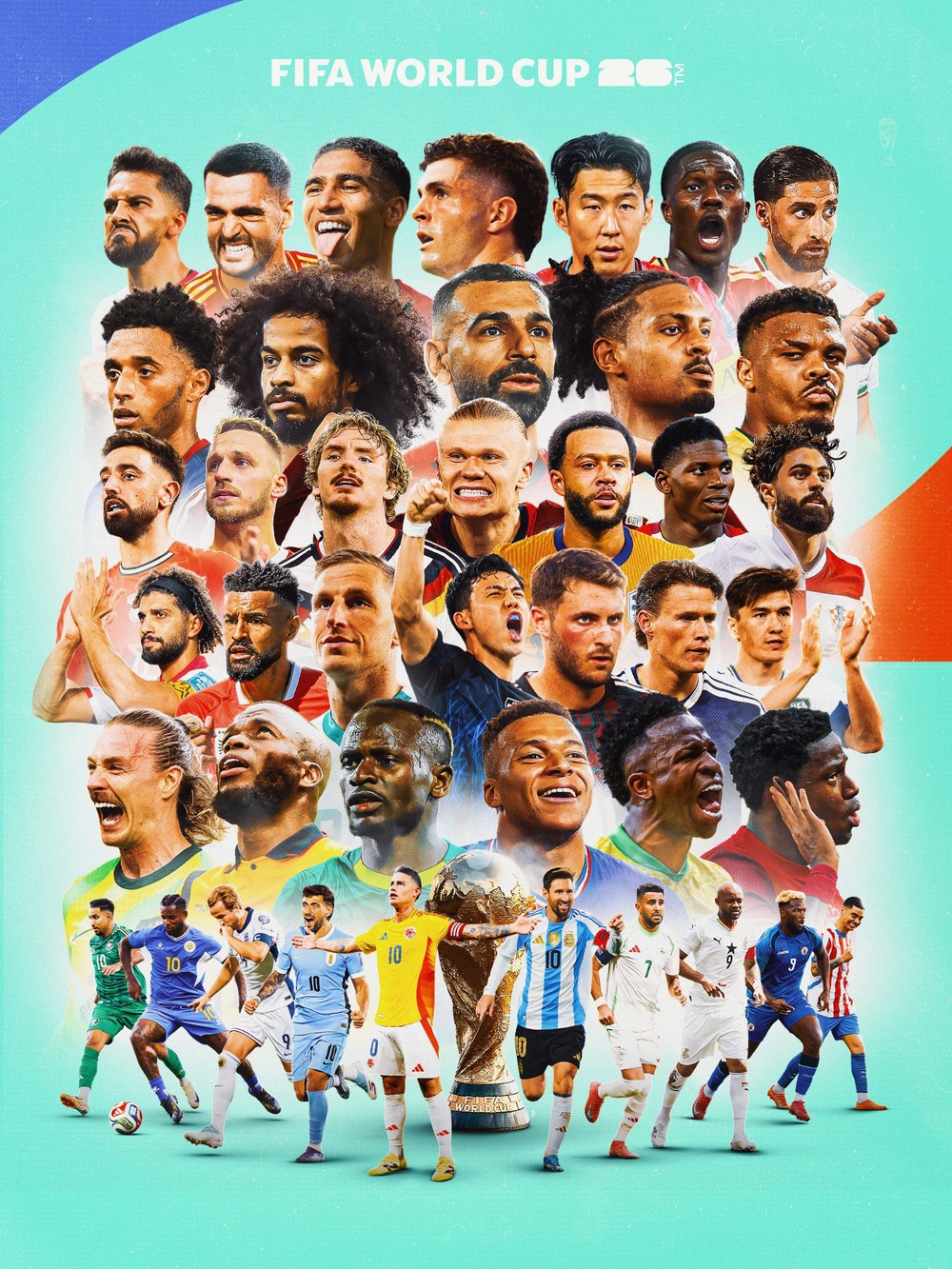 Tranh cãi khi Ronaldo vắng bóng trong poster chính thức của FIFA World Cup 2026 - Ảnh 1.