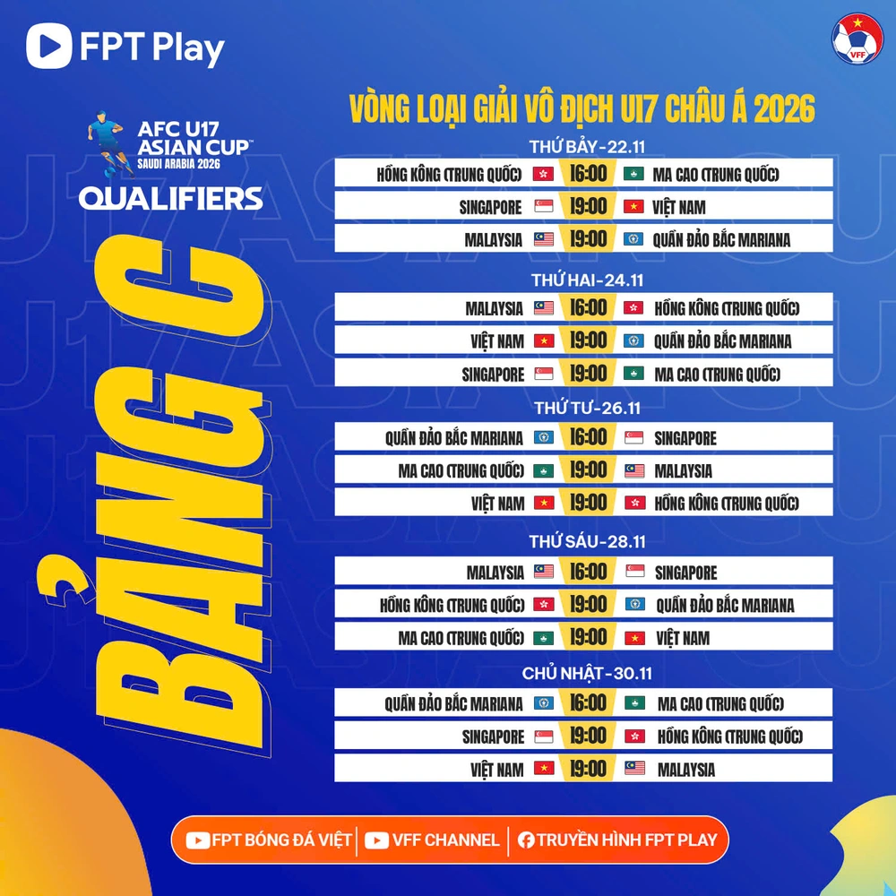 TRỰC TIẾP bóng đá Việt Nam vs Singapore 19h00 hôm nay, vòng loại U17 châu Á 2026 - Ảnh 1.