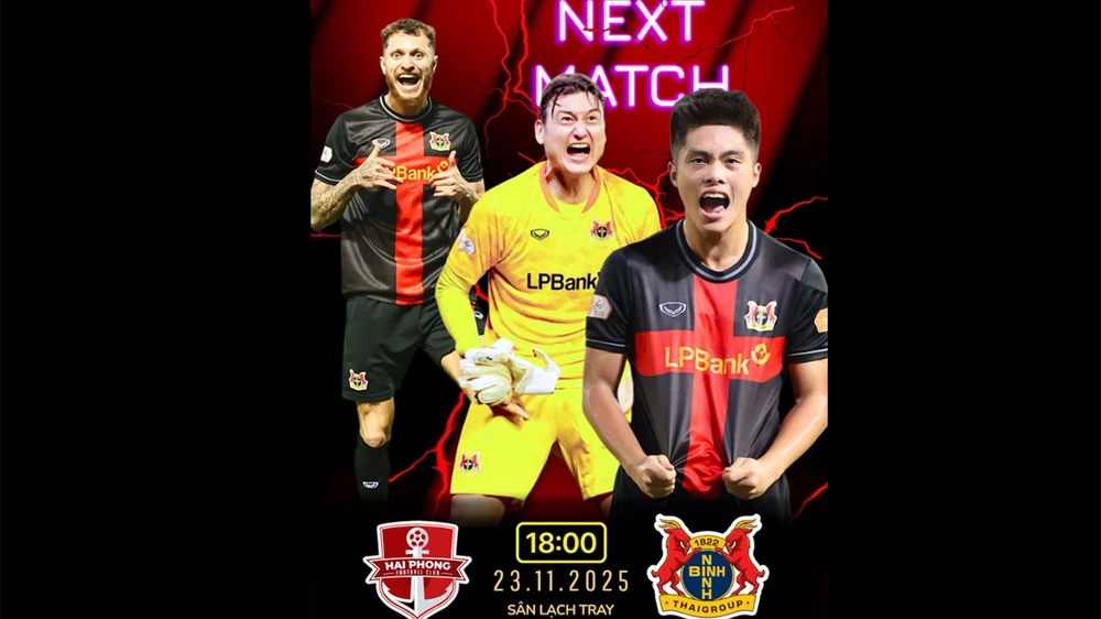 Lịch thi đấu bóng đá hôm nay 23/11: Trực tiếp Ninh Bình đấu với Hải Phòng, CAHN vs Thể Công - Ảnh 1. Lịch thi đấu bóng đá hôm nay 23/11: Trực tiếp Ninh Bình đấu với Hải Phòng, CAHN vs Thể Công - Ảnh 1.