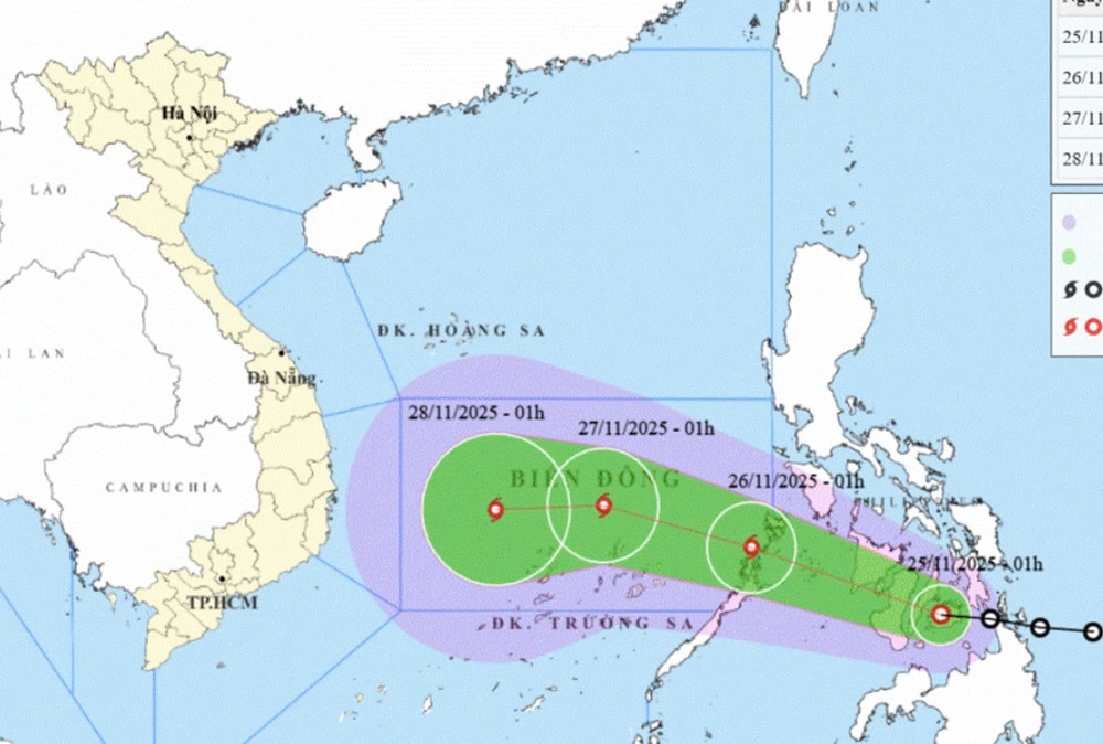 Áp thấp nhiệt đới di chuyển theo hướng Tây Tây Bắc hướng về khu vực Biển Đông - Ảnh 1. Áp thấp nhiệt đới di chuyển theo hướng Tây Tây Bắc hướng về khu vực Biển Đông - Ảnh 1.