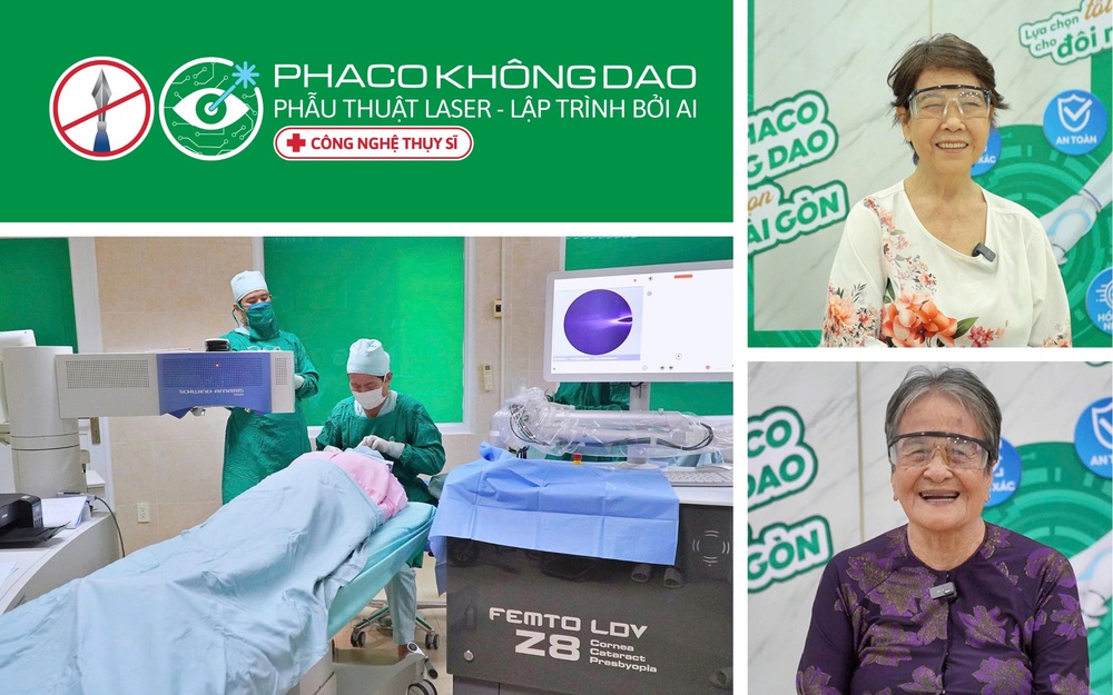 3.000 ca phẫu thuật Phaco không dao - điều trị đục thủy tinh thể thành công - Ảnh 2. 3.000 ca phẫu thuật Phaco không dao - điều trị đục thủy tinh thể thành công - Ảnh 2.