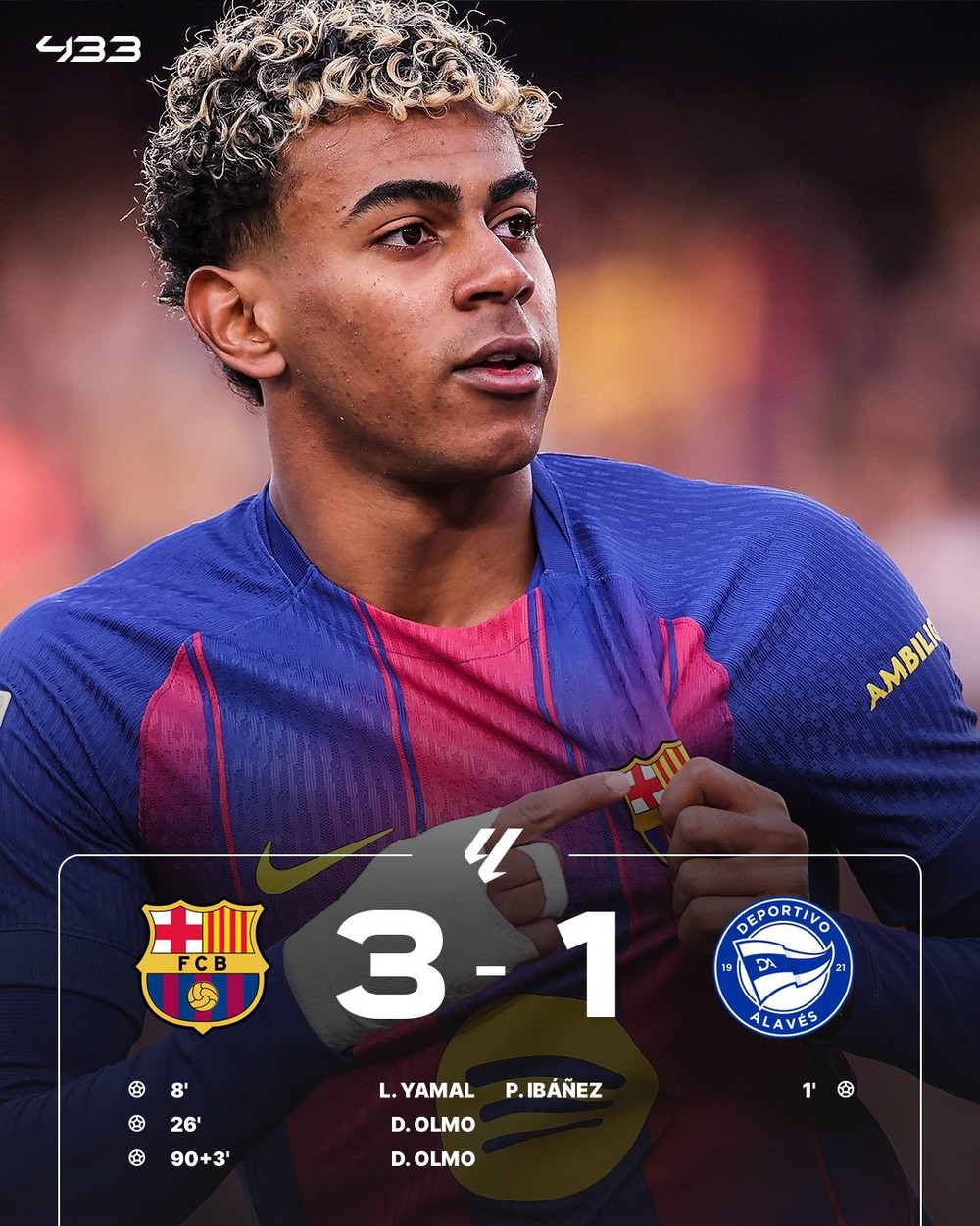 Yamal bỏ lỡ cơ hội khó tin, Barca vẫn ngược dòng giành 3 điểm nhờ cú đúp của Olmo - Ảnh 5. Yamal bỏ lỡ cơ hội khó tin, Barca vẫn ngược dòng giành 3 điểm nhờ cú đúp của Olmo - Ảnh 5.