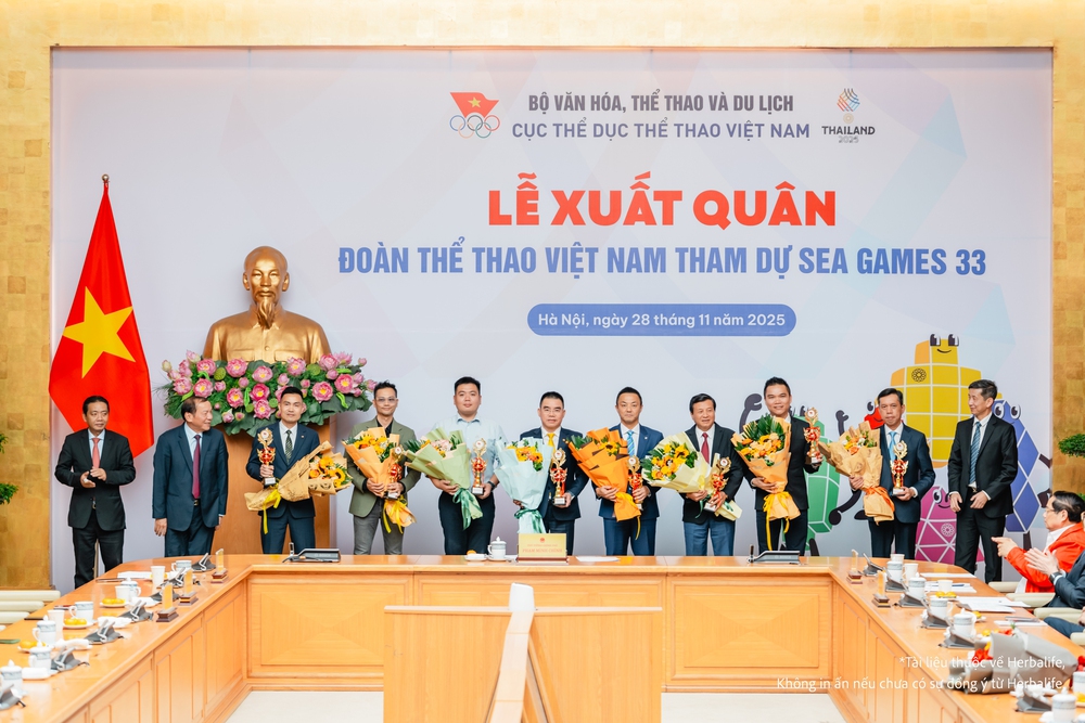 Herbalife Việt Nam đồng hành cùng Ủy ban Olympic Việt Nam tổ chức Lễ xuất quân SEA Games 33 - Ảnh 1.