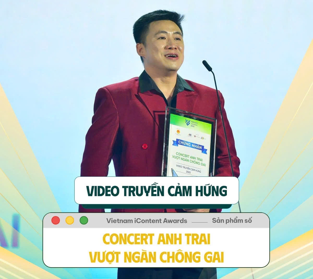 'Gia đình Haha', Concert 'Anh trai vượt ngàn chông gai' giành chiến thắng tại giải thưởng IContent 2025 - Ảnh 1.