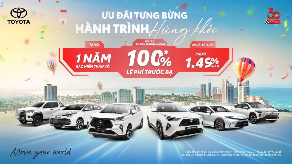 Tưng bừng lễ hội, Toyota tung loạt ưu đãi, giúp khách hàng tiết kiệm hơn 150 triệu đồng khi mua xe - Ảnh 1. Tưng bừng lễ hội, Toyota tung loạt ưu đãi, giúp khách hàng tiết kiệm hơn 150 triệu đồng khi mua xe - Ảnh 1.