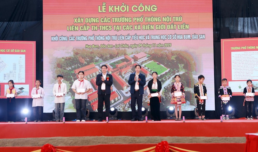 Lai Châu khởi công xây các trường Phổ thông nội trú liên cấp Tiểu học và THCS Hua Bum và Dào San - Ảnh 9.