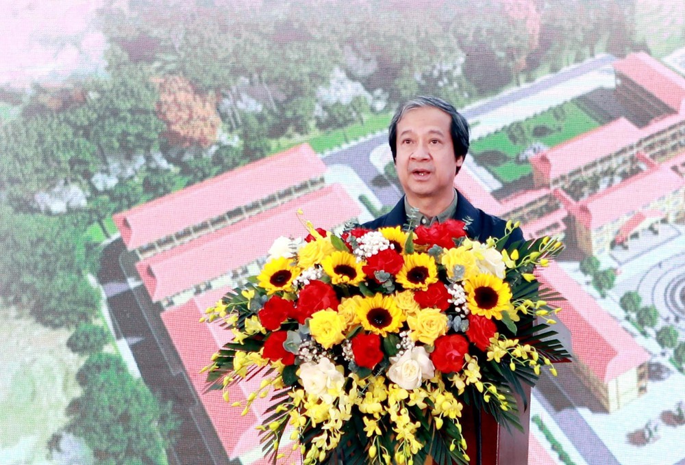 Lai Châu khởi công xây các trường Phổ thông nội trú liên cấp Tiểu học và THCS Hua Bum và Dào San - Ảnh 1.