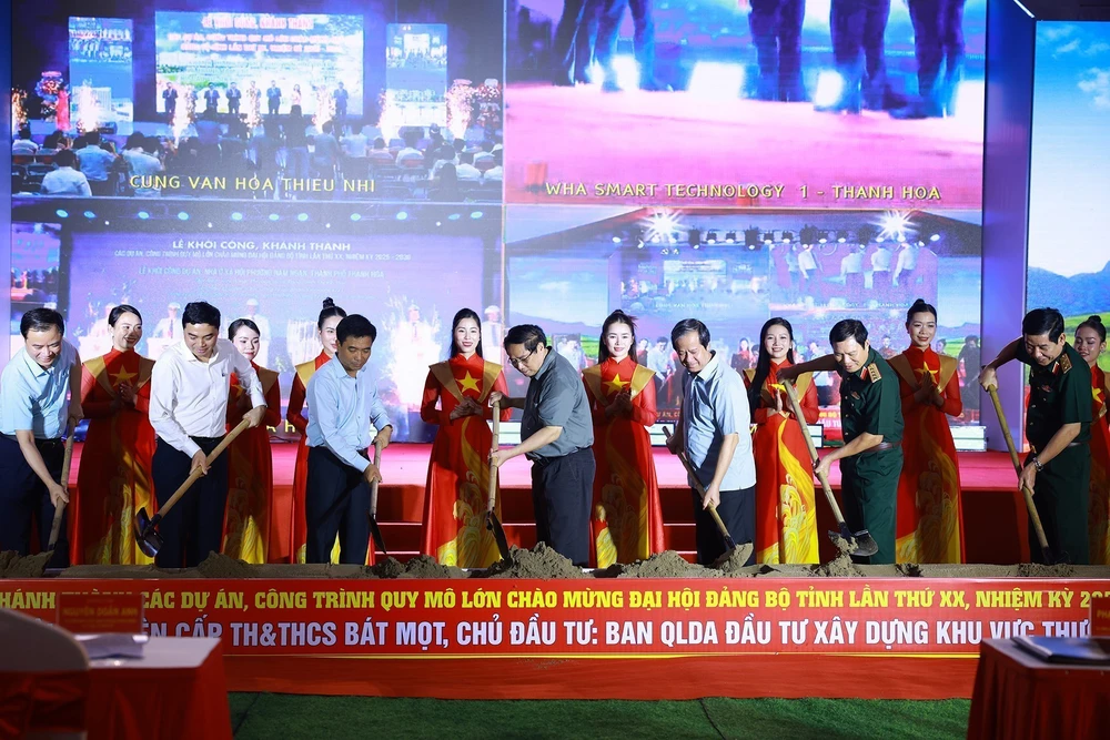 17 tỉnh, thành phố đồng loạt khởi công các trường phổ thông nội trú liên cấp tại các xã biên giới - Ảnh 3.