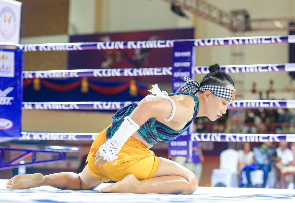 Môn Kun Khmer từng được chủ nhà Campuchia đưa vào nội dung thi đấu ở SEA Games 2023. Ảnh: Thanh Xuân