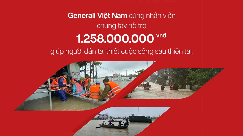 Generali Việt Nam hỗ trợ hơn 1,2 tỷ đồng giúp người dân khắc phục hậu quả thiên tai - Ảnh 1.