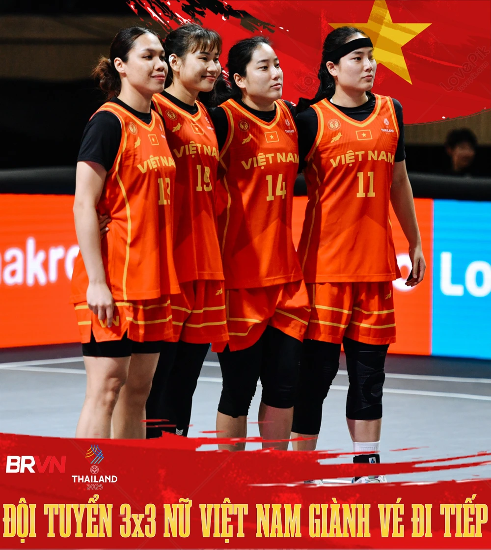 Đội bóng rổ nữ 3x3 của Việt Nam giành vé vào bán kết SEA Games 2025. Ảnh: Nhịp đập bóng rổ Đội bóng rổ nữ 3x3 của Việt Nam giành vé vào bán kết SEA Games 2025. Ảnh: Nhịp đập bóng rổ