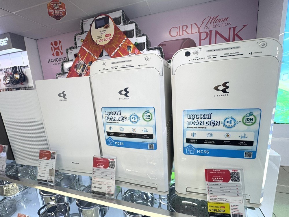 Hà Nội ô nhiễm ở mức “đỏ”, nhu cầu máy lọc không khí tăng mạnh - Ảnh 1. Hà Nội ô nhiễm ở mức “đỏ”, nhu cầu máy lọc không khí tăng mạnh - Ảnh 1.