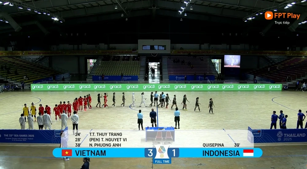Thùy Trang ghi bàn, ĐT futsal nữ Việt Nam thắng 3-1 Indonesia  - Ảnh 1.