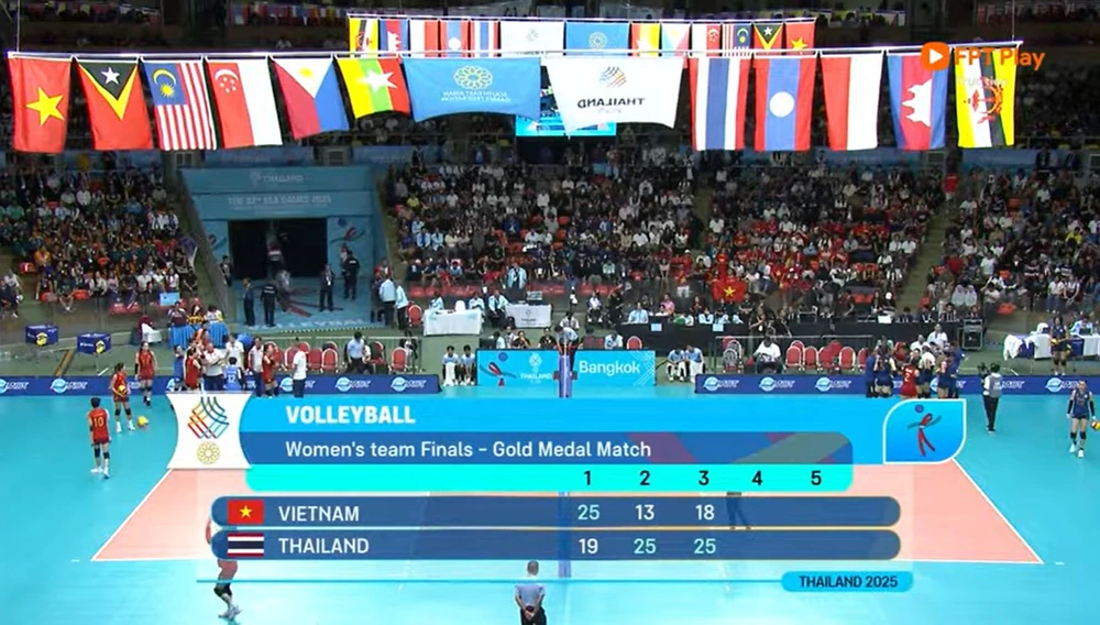 Bóng chuyền nữ Việt Nam lỡ hẹn HCV sau trận chung kết SEA Games 2025 cực kỳ cảm xúc trước Thái Lan - Ảnh 1. Bóng chuyền nữ Việt Nam lỡ hẹn HCV sau trận chung kết SEA Games 2025 cực kỳ cảm xúc trước Thái Lan - Ảnh 1.