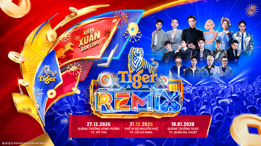Tiger Remix 2026: ra mắt Quảng trường Săn Lộc Bản Lĩnh, khuấy động mùa lễ hội cuối năm - Ảnh 1. Tiger Remix 2026: ra mắt Quảng trường Săn Lộc Bản Lĩnh, khuấy động mùa lễ hội cuối năm - Ảnh 1.